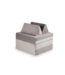 Velvet lila modulaire mini speelbank van zacht schuim en luxe stof