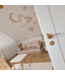 Ecru modulaire mini speelbank van zacht schuim en luxe velvet stof