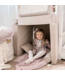 Ecru modulaire mini speelbank van zacht schuim en luxe velvet stof