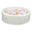 Soft white teddy fabric ball pit – Includes 400 balls (Ø 7 cm)