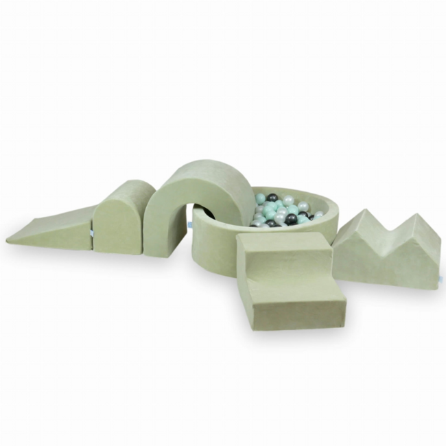 XXL foam speelset mint velvet met ballenbak