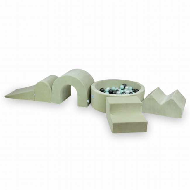 XXL foam speelset mint velvet met ballenbak