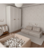Modulaire kinderbank in beige corduroy met 13 zachte elementen.