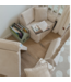 Modulaire kinderbank in beige corduroy met 13 zachte elementen.