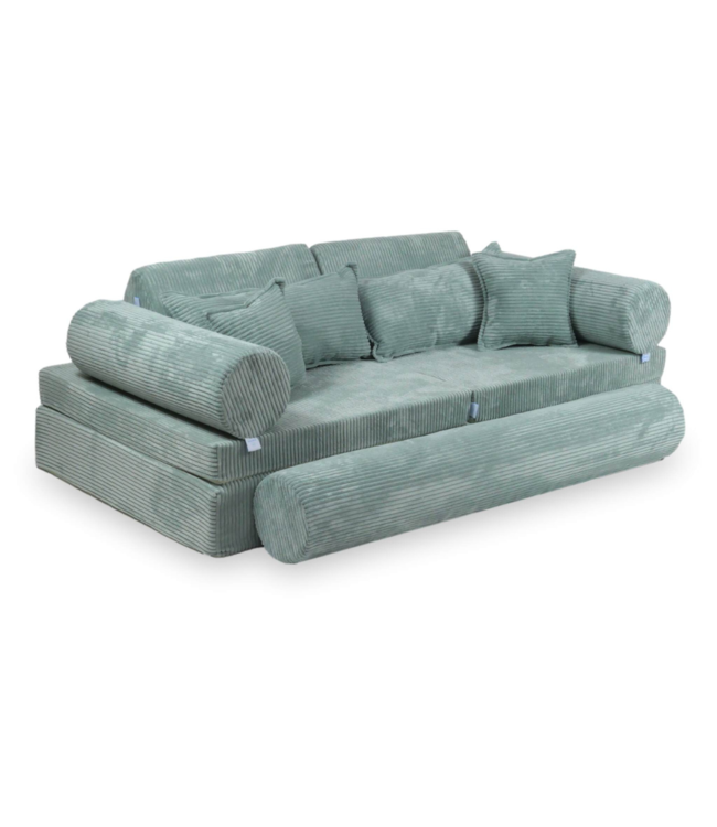 Montessori kinderbank mint van corduroy – 13-delig
