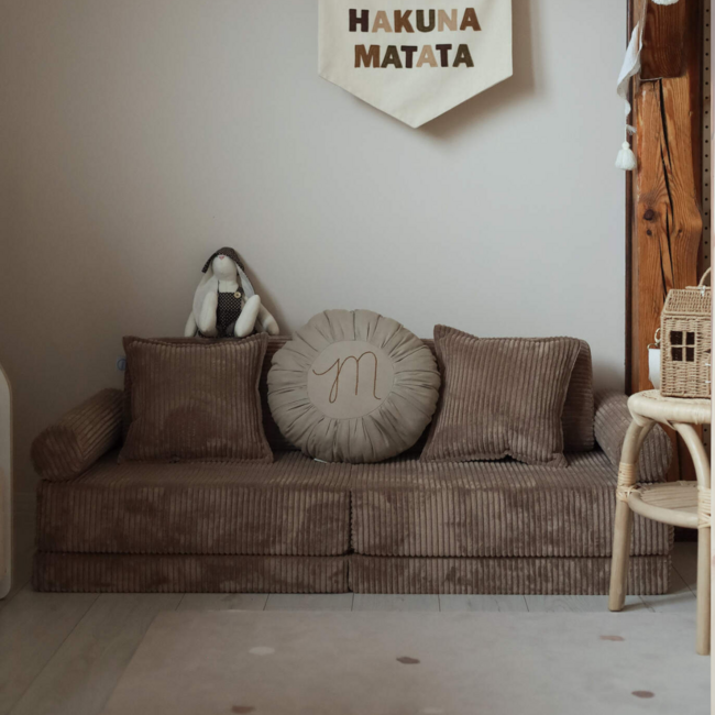 Luxus Montessori Kinderbank aus Corduroy | Toffee – Bequem und stilvoll