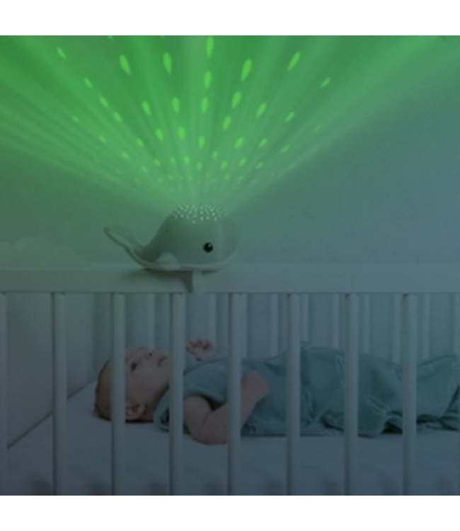 Wally walvis groene projector met licht en rustgevende geluiden