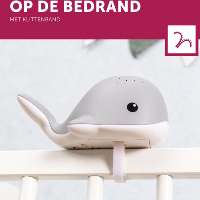 Projecteur apaisant en forme de baleine couleur camel pour enfants