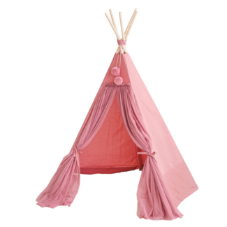 Minicamp Boho tipi tent fairy met tule | Roze