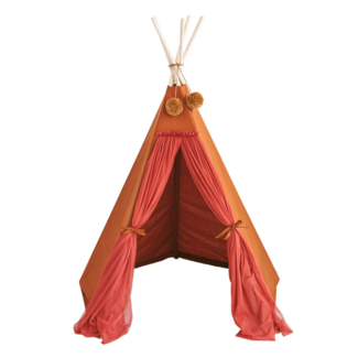 Minicamp Boho tipi tent fairy met tule | Cognac