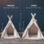 Tipi tent voor huisdieren  met luxe faux fur mat – duurzaam, stijlvol en comfortabel