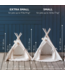 Tipi tent voor huisdieren  met luxe faux fur mat – duurzaam, stijlvol en comfortabel
