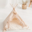 Tipi tent voor huisdieren  met luxe faux fur mat – duurzaam, stijlvol en comfortabel
