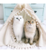 Tipi  tent  voor katten in ecru met pompons – maat S