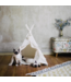 Tipi  tent  voor katten in ecru met pompons – maat S