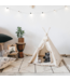 Tipi  tent  voor katten in ecru met pompons – maat S