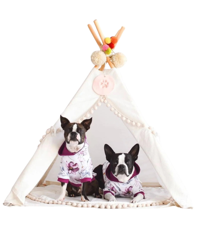 Tipi tent voor grote honden en katten – ecru maat L