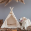 Tipi tent voor grote honden en katten – ecru maat L