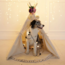 Tipi tent voor grote honden en katten – ecru maat L