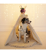 Tipi tent voor grote honden en katten – ecru maat L