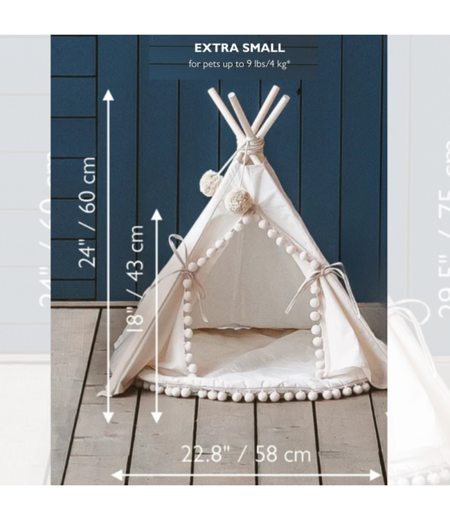 Tipi tent XS voor konijnen – matchend met kindertent