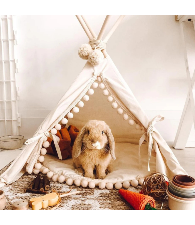 Tipi tent XS voor konijnen – matchend met kindertent