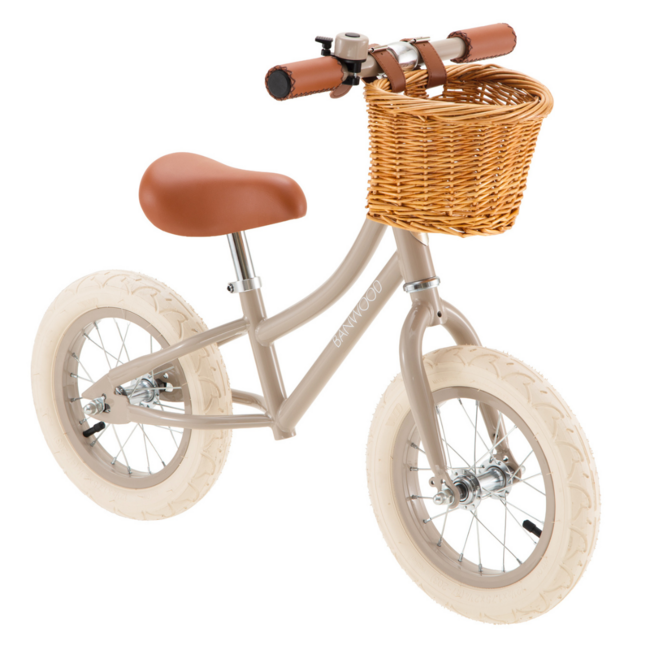 Balance Bike 12 Inch in Beige – durable balance bike for toddlers