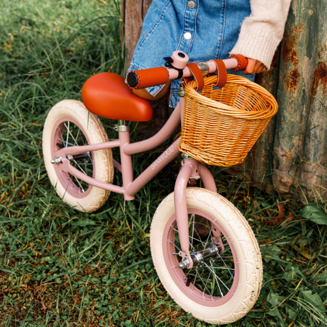 Vélo d’équilibre 12 pouces en rose dusty – vélo élégant pour tout-petits