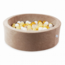 Piscine à balles ronde Soft Velvet 90 cm avec 200 balles au choix | Beige foncé