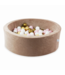 Donker beige ballenbak 90 cm met 200 ballen – veilig en comfortabel