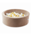 Donker beige ballenbak 90 cm met 200 ballen – veilig en comfortabel