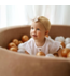 Donker beige ballenbak 90 cm met 200 ballen – veilig en comfortabel