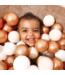 Donker beige ballenbak 90 cm met 200 ballen – veilig en comfortabel