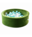 Olive groene ballenbak 90 cm met 200 ballen – veilig en comfortabel