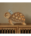 Schildpad nachtlamp beige – handgemaakte houten kinderlamp met zacht licht en timerfunctie