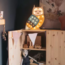 Uil nachtlamp mosterd – houten kinderlamp van Little Lights met zacht LED-licht, dimmer en timerfunctie