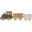 Wooden train night lamp in coffee cream – Handmade ambient lighting for children’s room or play space