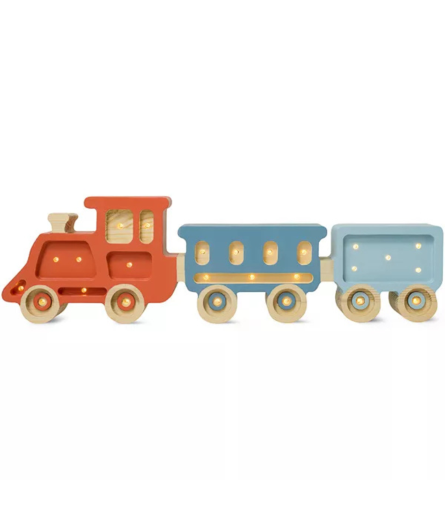 Handgemaakte houten trein kinderlamp Canyon Clay