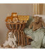 Handgemaakte houten tractorlamp Mustard  – sfeervolle kinderlam