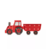 Handgemaakte houten tractorrode kinderlamp