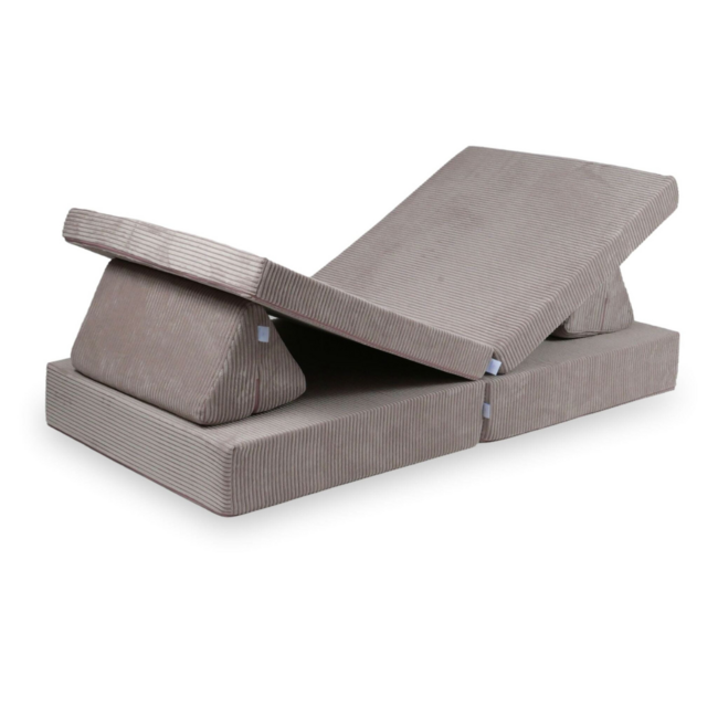 Hellrosa Montessori-Spielbank aus weichem Cordstoff