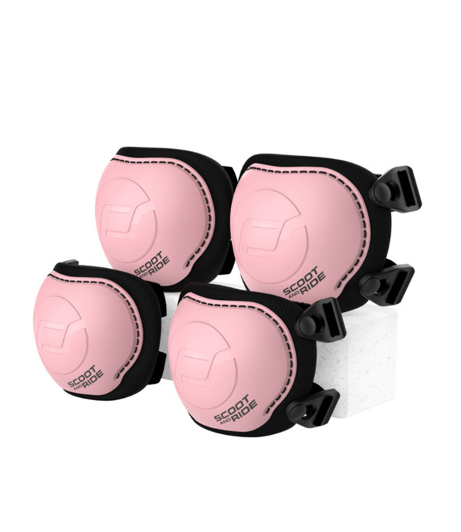 Roze beschermset voor kinderen – maat S voor buitenspel