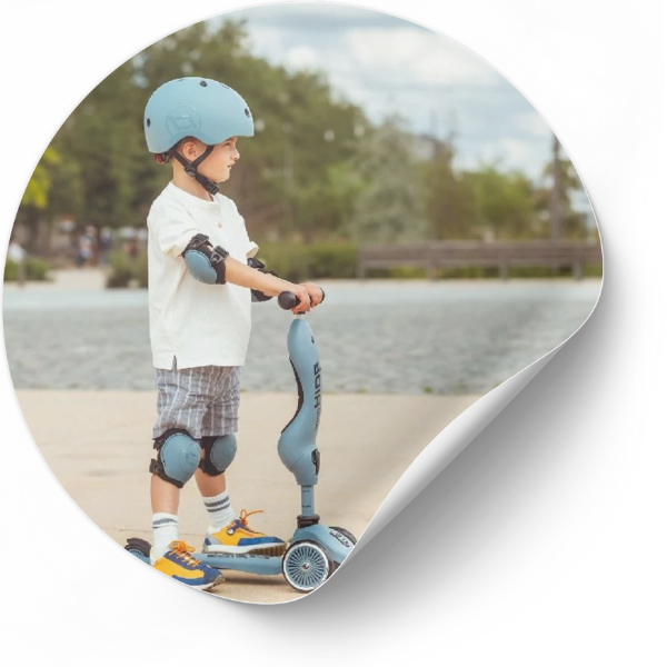 Kniebeschermers en kinder beschermsets voor fietsen en steppen
