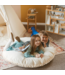Oversized vloerkussen kinderkamer ecru met pompoms