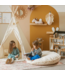 Oversized vloerkussen kinderkamer ecru met pompoms