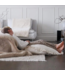 Oversized vloerkussen kinderkamer ecru met rushes | natuurlijk & comfortabel