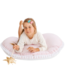 Oversized vloerkussen roze met pompoms