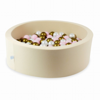 Mimii Bac à balles avec 200 balles - coton | Beige