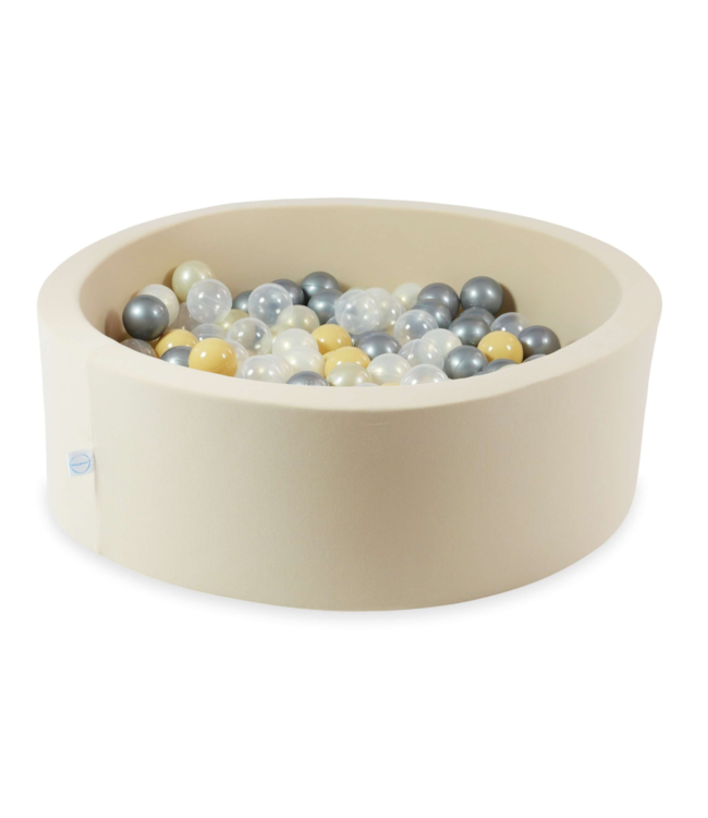 Beige ballenbak met 200 zachte ballen – veilig en comfortabel spelen
