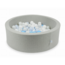 Grey ball pit with 200 soft balls – stylish and safe playtime fun